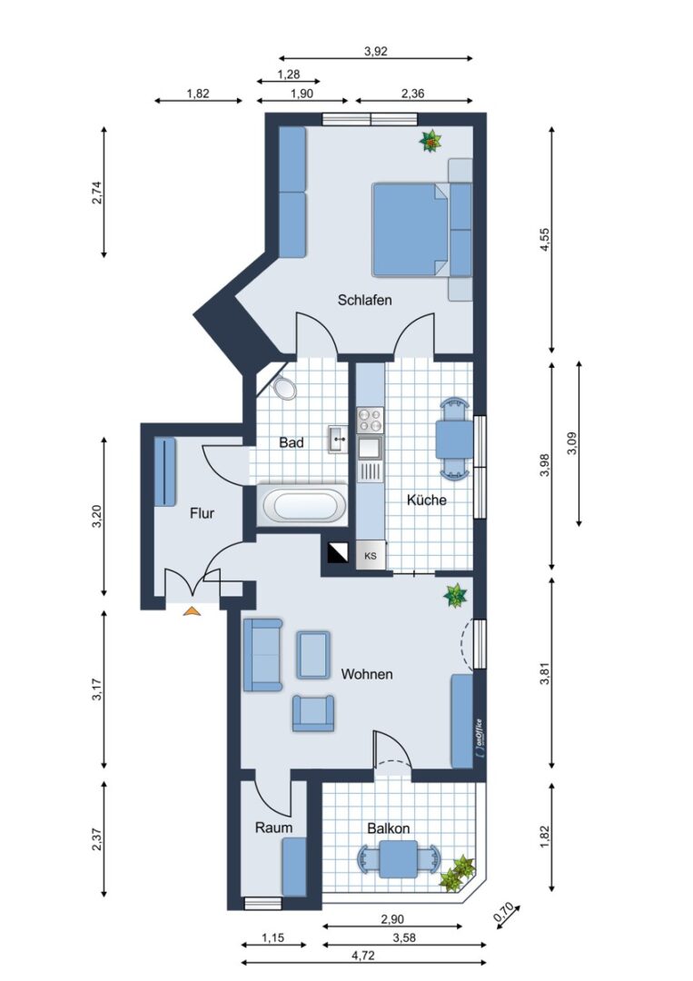 1. OG rechts (Nr. 3)